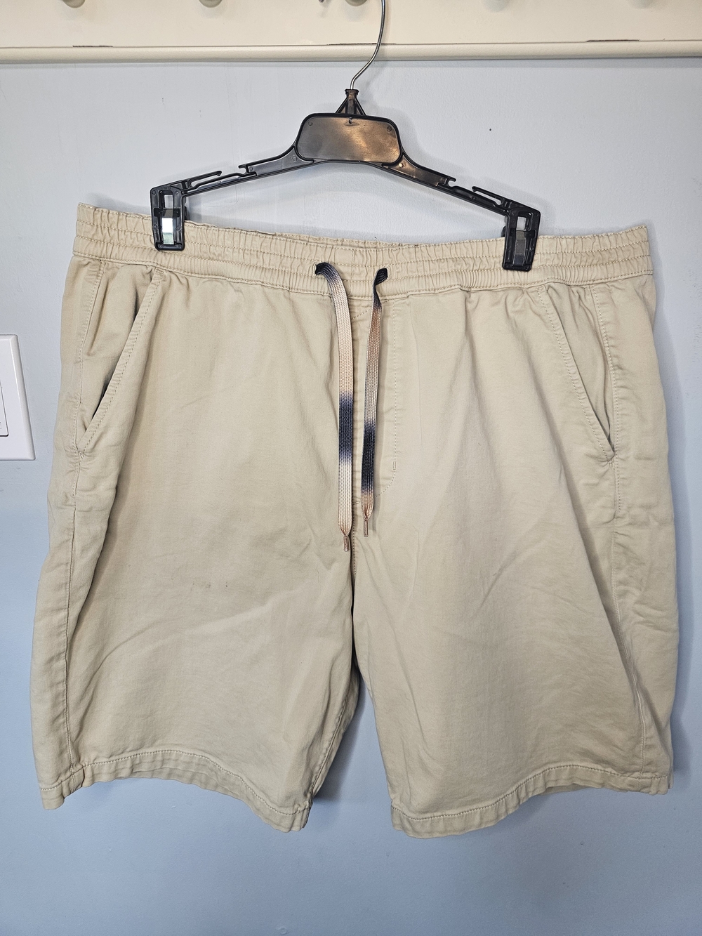 7 For All Mankind Khaki Drawstring Shorts Men's XL Cotton Casual